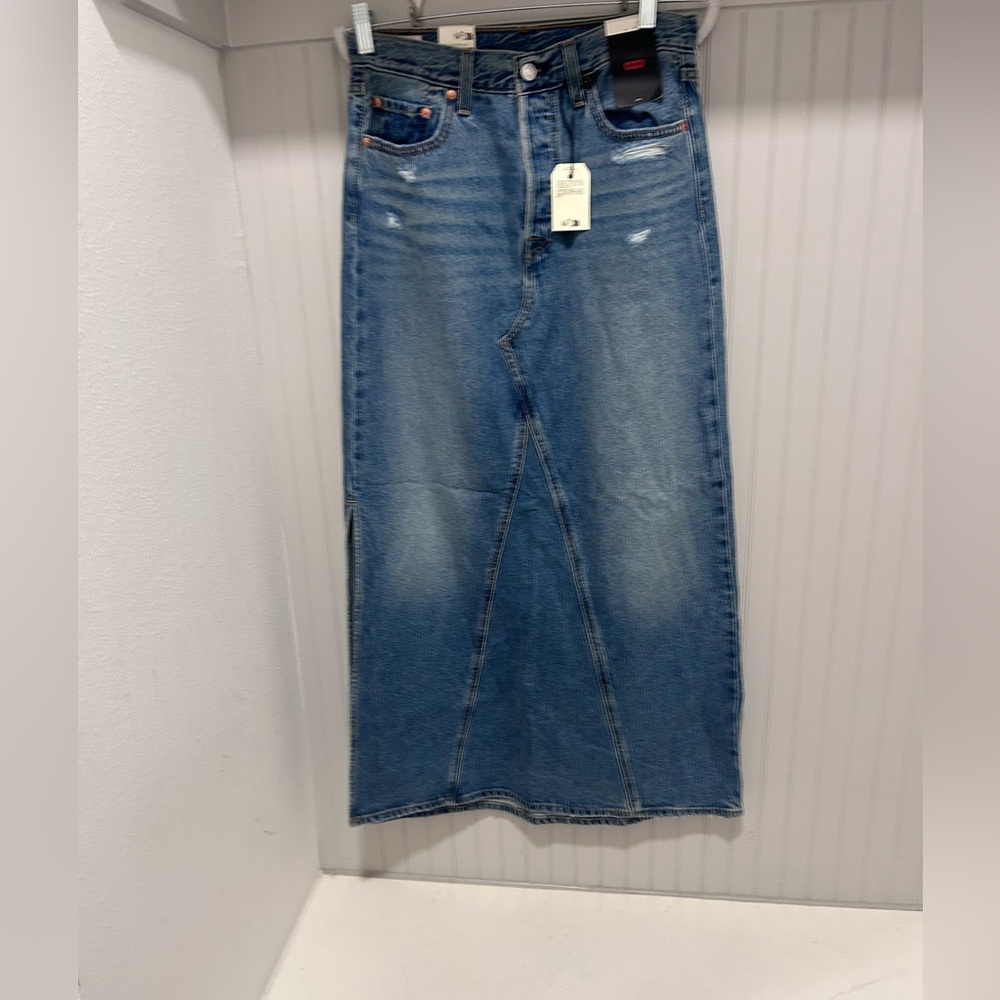Levi's Blue Maxi Skirt - Picture 5 of 9